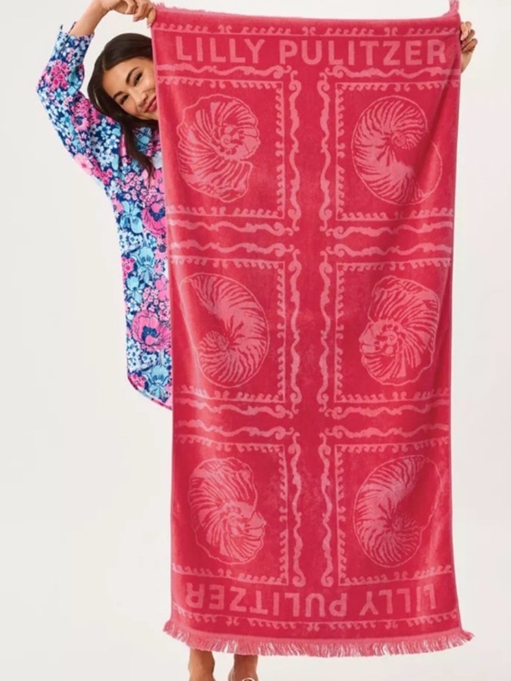NWT Lilly Pulitzer Bright Red Beach Towel